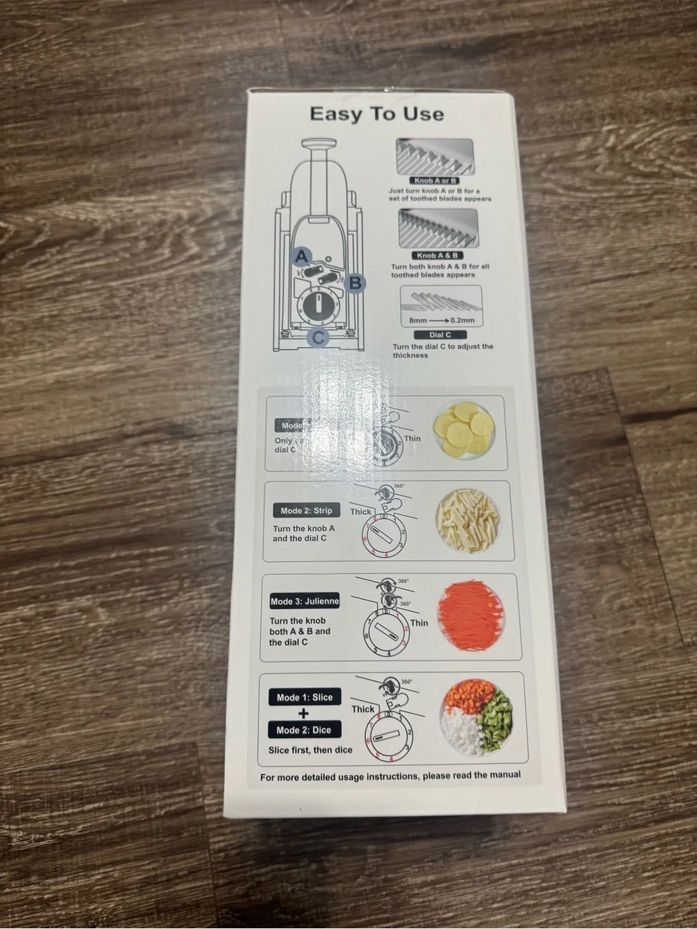 Once For All Mandoline Slicer - White & Yellow Box